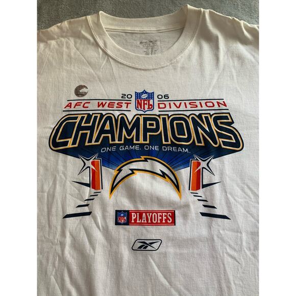 NFL San Diego Chargers AFC West Division Champions 2006 T-Shirt Sz L New READ - Picture 2 of 11